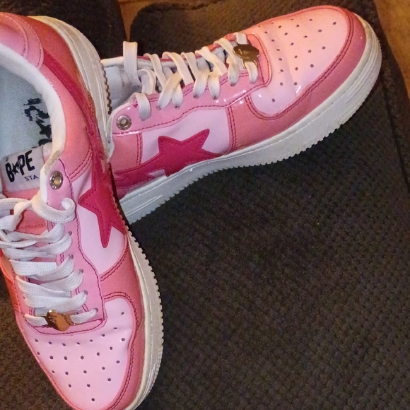 Bape Pink and Lite Pink Sneakers